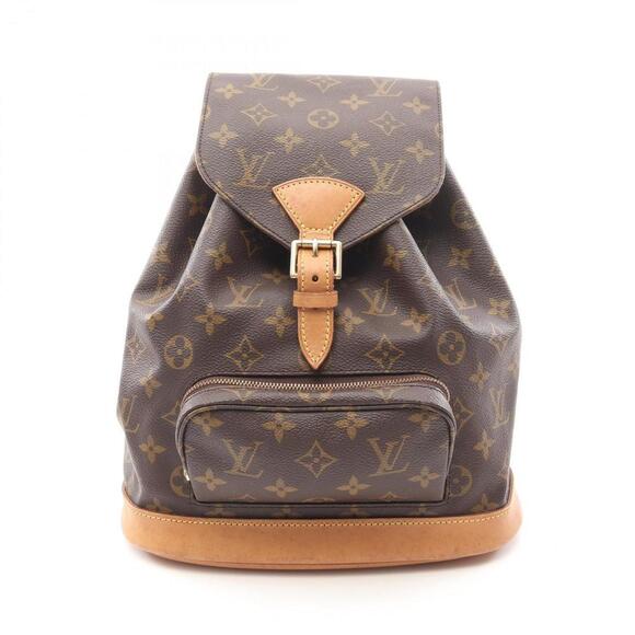 LOUIS VUITTON Brown Monogram Leather Backpack - Picture 1 of 11